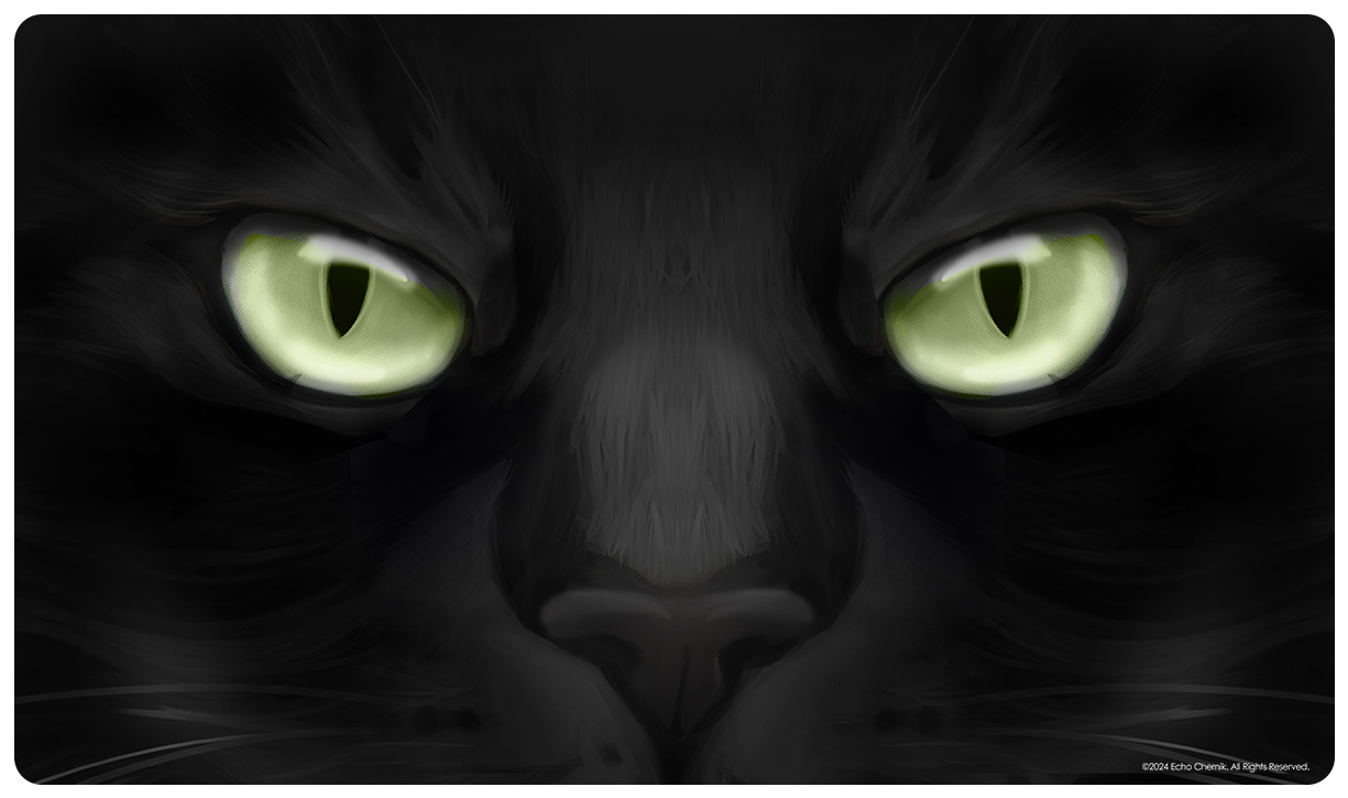 Maine Coon Black Eyes Playmat