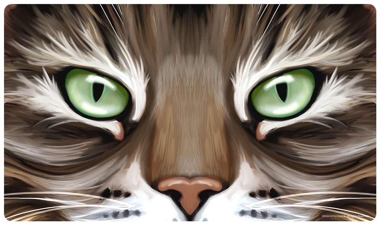 Maine Coon Brown Eyes Playmat