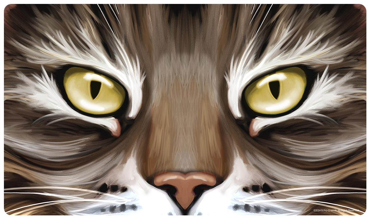 Maine Coon Brown Eyes Playmat