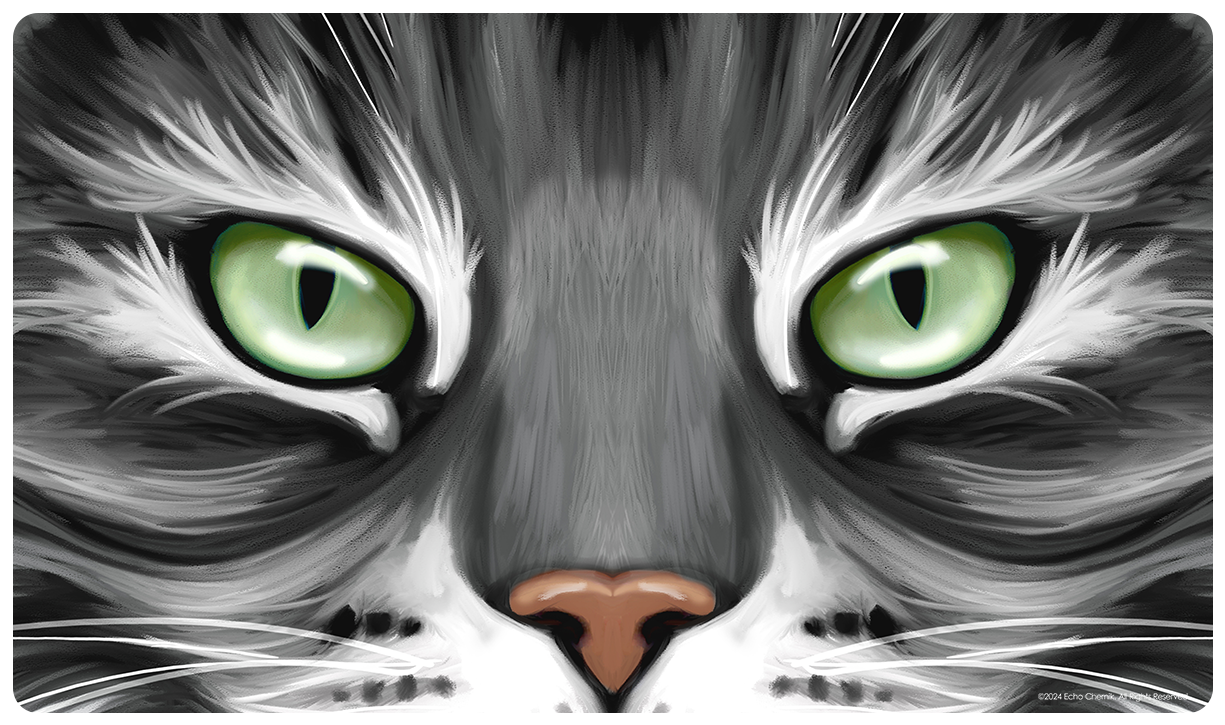 Maine Coon Gray Eyes Playmat