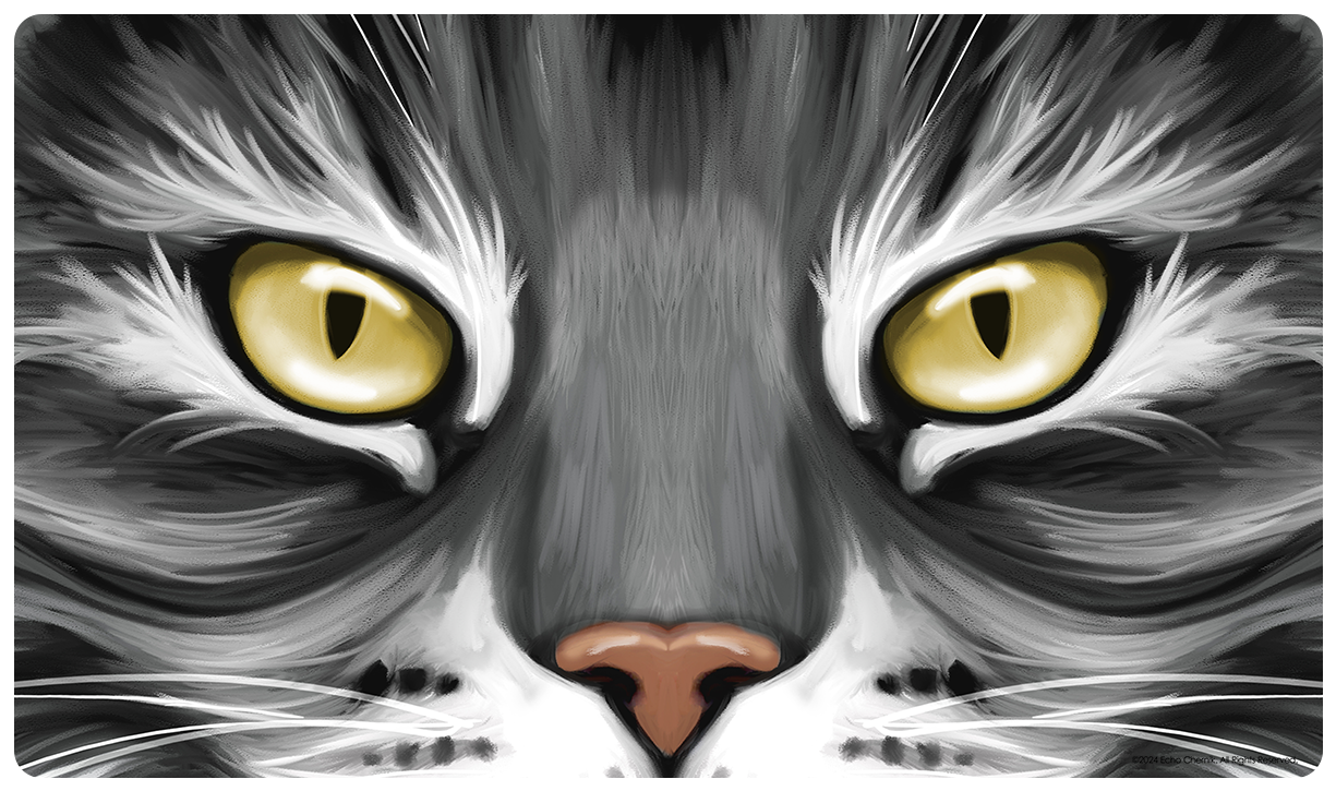 Maine Coon Gray Eyes Playmat