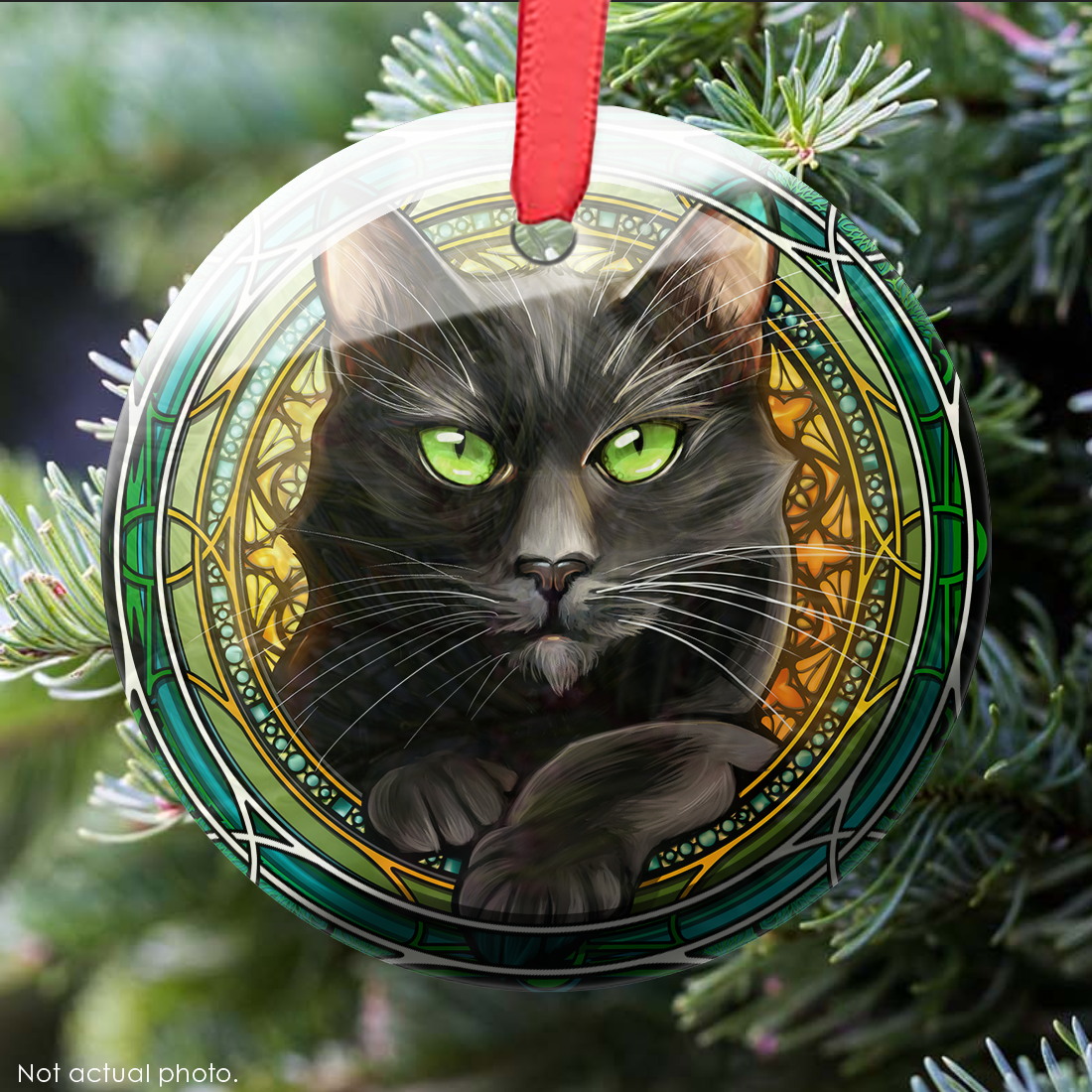 Black Glass Ornament