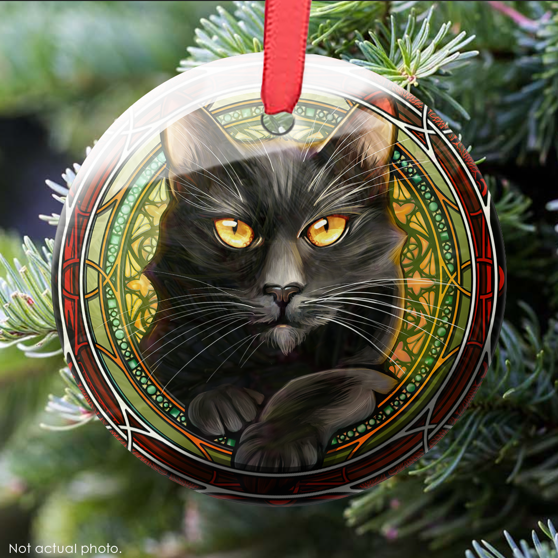 Black Glass Ornament