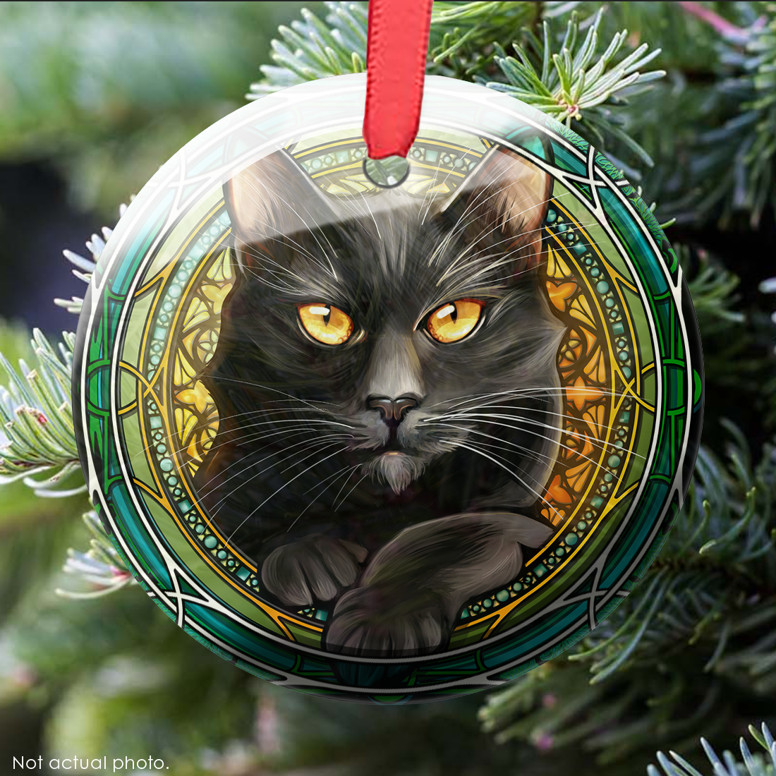 Black Glass Ornament