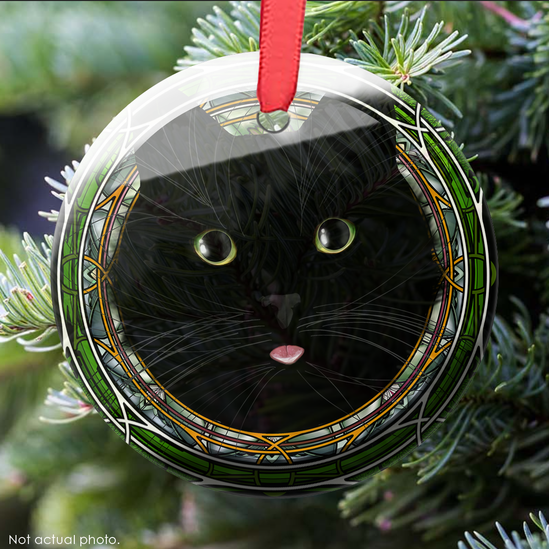 Black Void Dragoneyes Glass Ornament