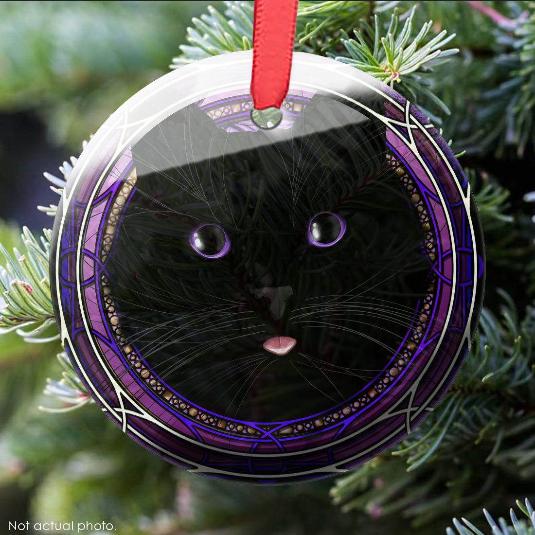 Black Void Dragoneyes Glass Ornament