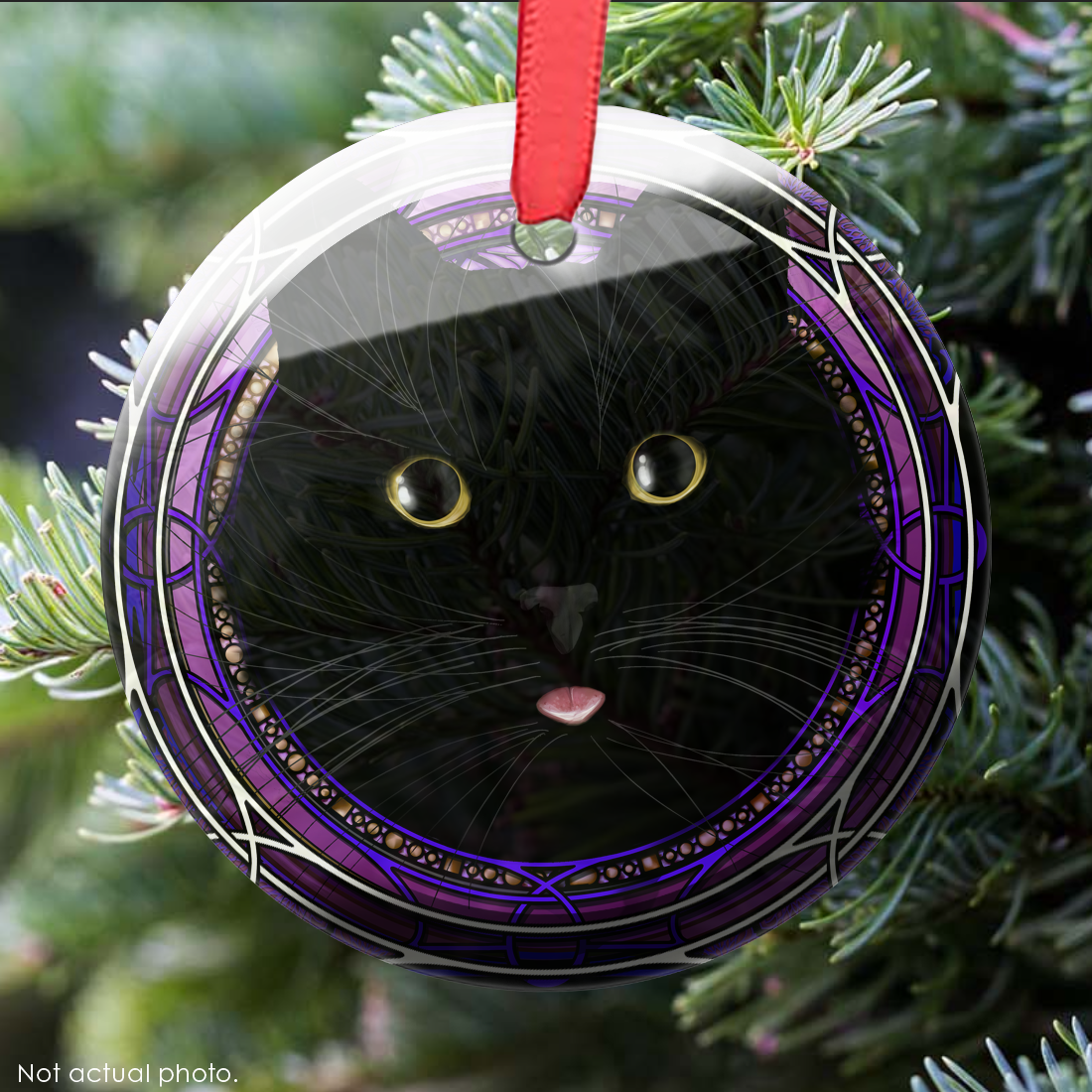 Black Void Dragoneyes Glass Ornament