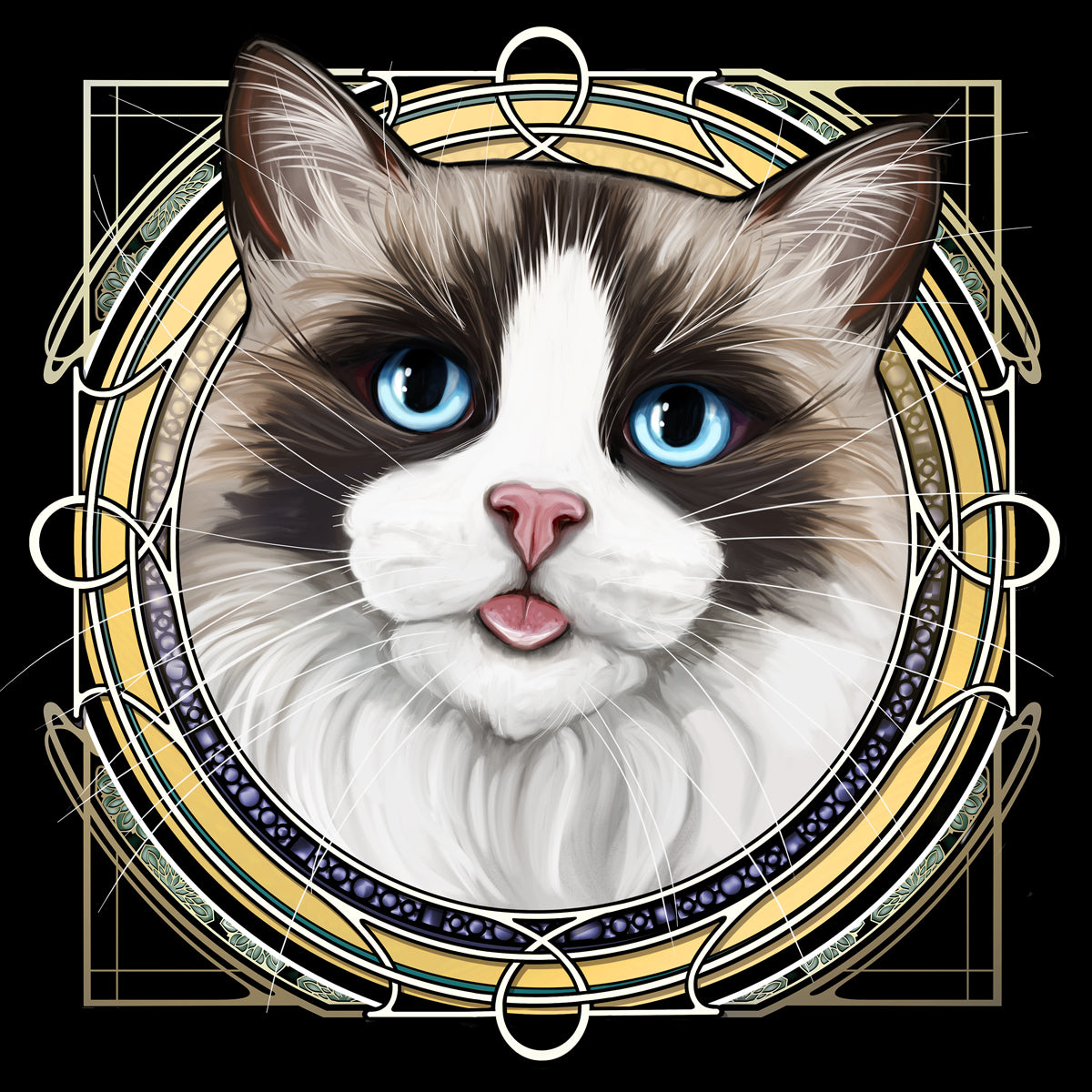 Turkish Van Blep - Rose Window Print