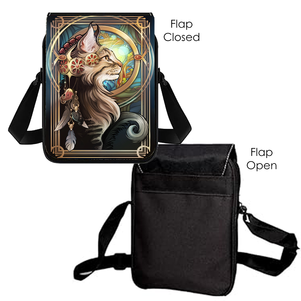 "Art Nouveau Maine Coon" Small Shoulder Bag