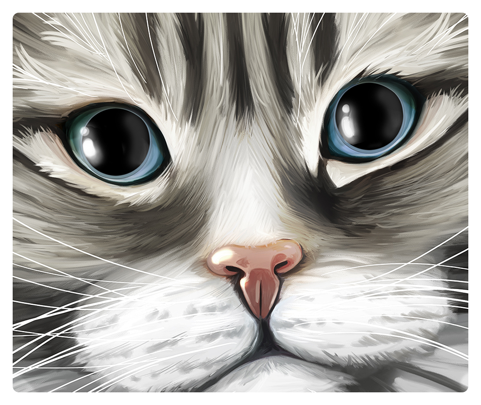 Tabby Tux Gray Dragon Eyes Mousepad