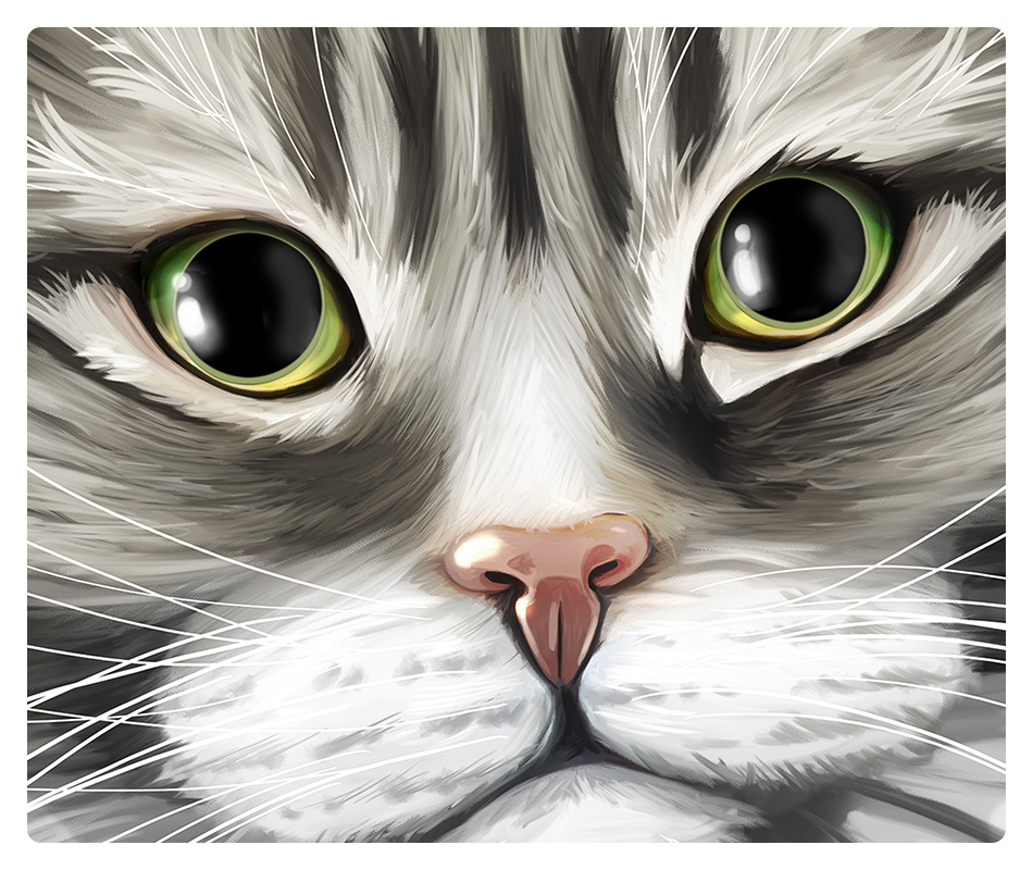 Tabby Tux Gray Dragon Eyes Mousepad