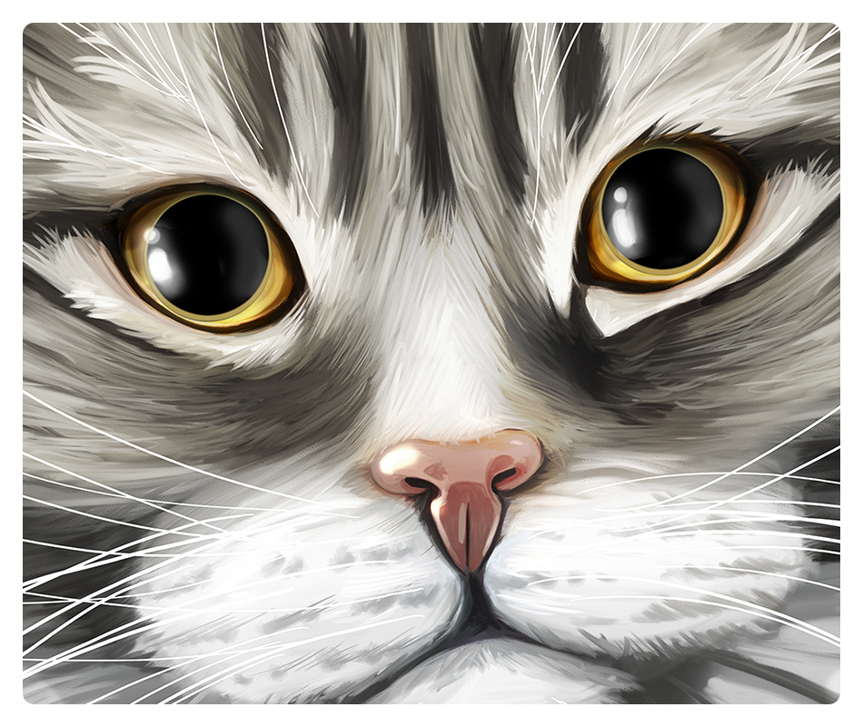 Tabby Tux Gray Dragon Eyes Mousepad