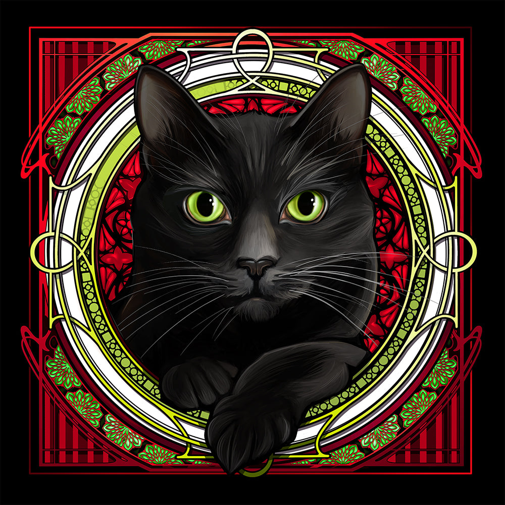 Black Cat - Christmas Cat